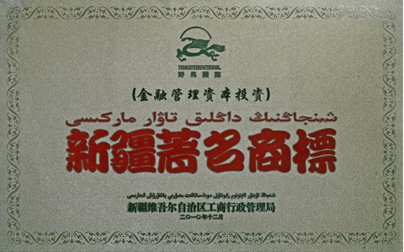 2010年新疆著名商标